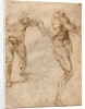 Two Nude Studies of a Man Storming Forward and Another Turning to the Right (verso) by Michelangelo