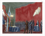 Secret Societies (nineteenth century). Initiation ceremony of a new member by Anonymous