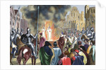 Burning Templar in the 14th century by Anonymous