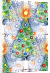 Decorated Christmas trees by Anonymous
