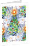 Decorated Christmas trees by Anonymous