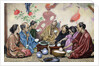 Japanese family eating by Anonymous