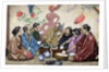 Japanese family eating by Anonymous
