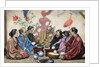 Japanese family eating by Anonymous
