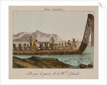 War canoe of New Zealand by Anonymous