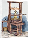 Printing press used by Benjamin Franklin (1706-1790) by Anonymous