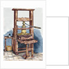 Printing press used by Benjamin Franklin (1706-1790) by Anonymous
