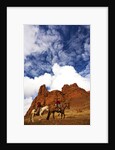 Riders passing under the Red Rock Hills of the Big Horn Mountains by Anonymous