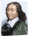 Pascal, Blaise (1623-1662). Colored engraving by Anonymous