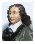 Pascal, Blaise (1623-1662). Colored engraving by Anonymous