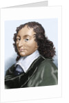 Pascal, Blaise (1623-1662). Colored engraving by Anonymous