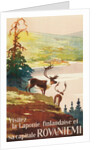 Visit Lapland and Rovaniemi, Finland, Poster in French by Anonymous