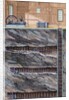 Mining. Coal mine with several floors. Colored engraving by Anonymous