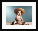 1960s Baby Wearing Cowboy Costume With Funny Facial Expression Looking At Camera by Anonymous
