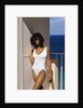 1990s Woman Wearing White Bathing Suit Looking At Camera by Anonymous
