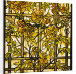 Tiffany Studios trumpet vine leaded glass window by Anonymous