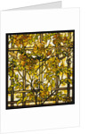Tiffany Studios trumpet vine leaded glass window by Anonymous