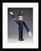 A polychrome wood and metal whirligig modelled as a police sergeant by Anonymous