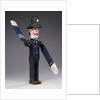 A polychrome wood and metal whirligig modelled as a police sergeant by Anonymous