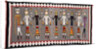 A Navajo Yei Rug showing nine figures by Anonymous