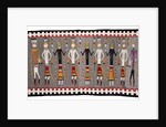 A Navajo Yei Rug showing nine figures by Anonymous