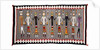 A Navajo Yei Rug showing nine figures by Anonymous