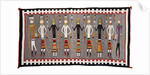 A Navajo Yei Rug showing nine figures by Anonymous