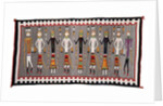 A Navajo Yei Rug showing nine figures by Anonymous