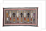 A Navajo Yei Rug showing nine figures by Anonymous