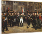 The Farewells of Fontainebleau, 20 April 1814 by Emile Jean Horace Vernet