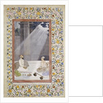 Mughal School painting of Noble with Attendants by Anonymous