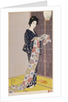 Young woman in a summer kimono by Hashiguchi Goyo