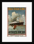 Red Star Line, Antwerpen-New York poster by Anonymous