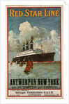 Red Star Line, Antwerpen-New York poster by Anonymous