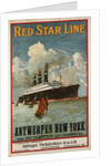 Red Star Line, Antwerpen-New York poster by Anonymous
