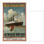 Red Star Line, Antwerpen-New York poster by Anonymous