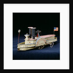 A rare Electra American clock-work, tinplate paddlewheel river boat, circa 1860's by Anonymous