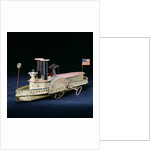 A rare Electra American clock-work, tinplate paddlewheel river boat, circa 1860's by Anonymous