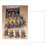 Robot 7 wind-up walking robots with original box by Anonymous