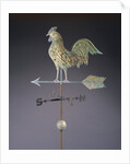 Fine feathered rooster and arrow weathervane by Anonymous