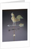Fine feathered rooster and arrow weathervane by Anonymous