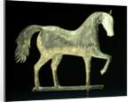 A molded copper and cast zinc horse weathervane by Anonymous