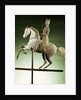 An extremely rare and important molded copper and zinc worse and rider weathervane by Anonymous