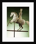 An extremely rare and important molded copper and zinc worse and rider weathervane by Anonymous