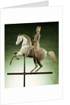An extremely rare and important molded copper and zinc worse and rider weathervane by Anonymous