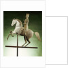 An extremely rare and important molded copper and zinc worse and rider weathervane by Anonymous