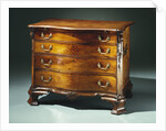 A Chippendale carved and veneered mahogany dressing bureau by Anonymous