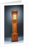 A rare federal inlaid cherrywood tall-case clock by Anonymous
