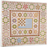 American pieced and appliqued cotton quilted coverlet by Anonymous