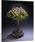 Tiffany Studios 'Cyclamen' leaded glass and bronze table lamp by Anonymous